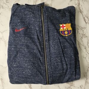 Nike Gym Vintage FCB FC Barcelona zip up hoodie sz XL
